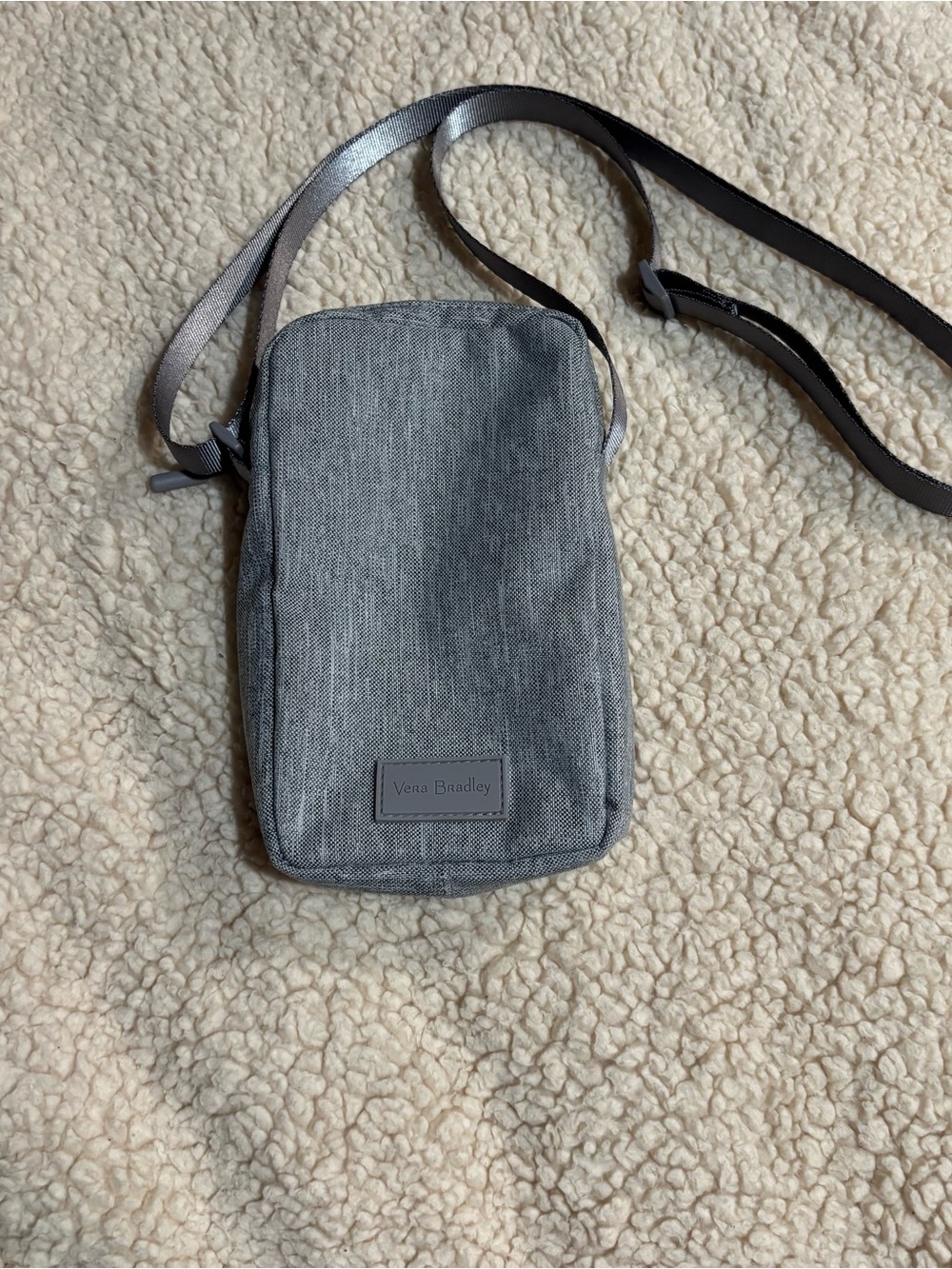 Vera Bradley Gray Slim Crossbody Phone Pouch